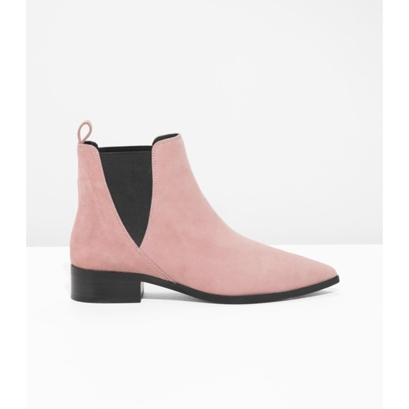 light pink chelsea boots